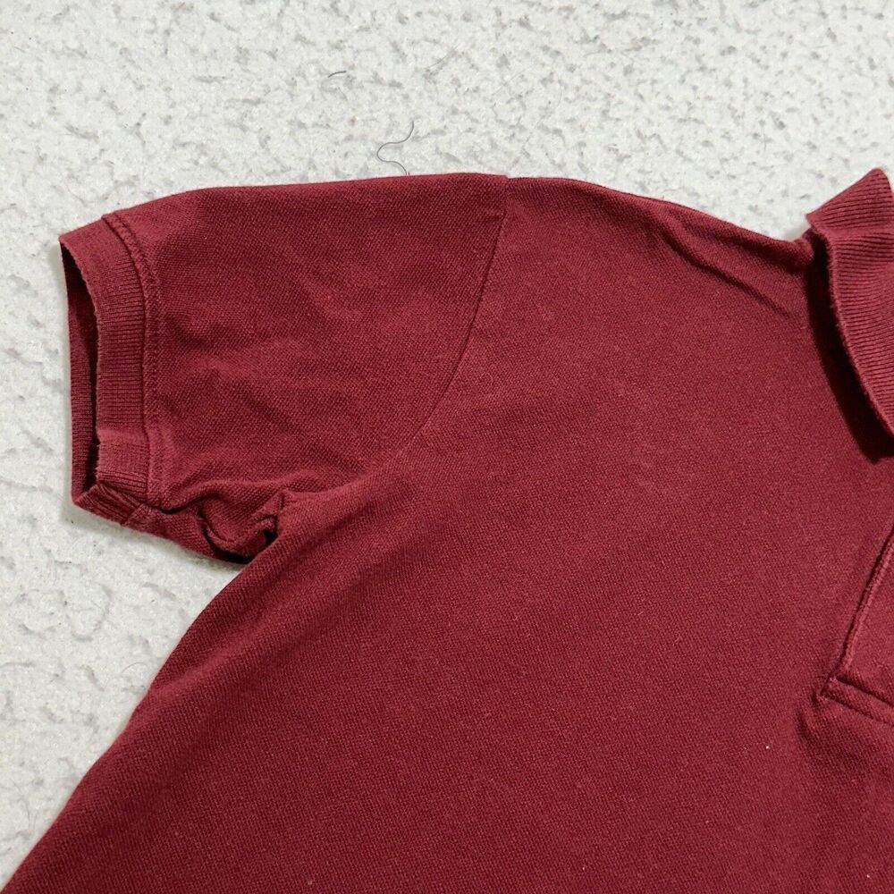 Calvin Klein Jeans Youth Medium (10/12) Short Sleeve Burgundy Red Polo Shirt - Picture 5 of 12